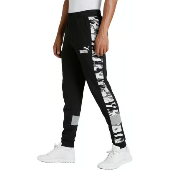 Big Mens Sz 3XL Tall Elastic Waist Athletic Jogger Logo Sweat Pants Pockets PUMA - Picture 2 of 7